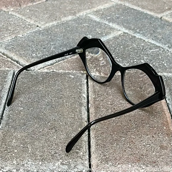 Vintage diamanté black eyeglasses